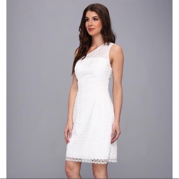Lilly Pulitzer Davids Dress in Resort White One Shoulder - Picture 2 of 13